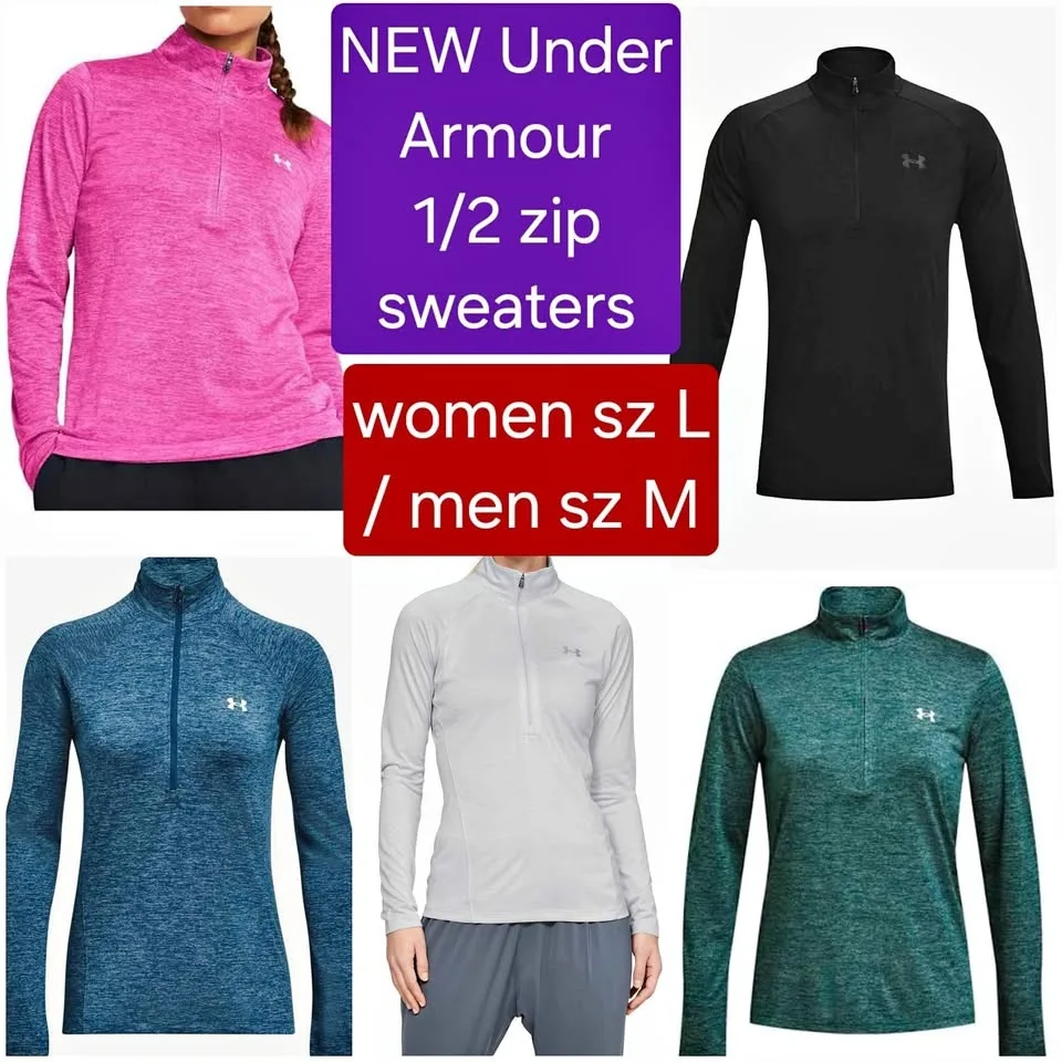 NEW Under Armour 1/2 zip sweaters