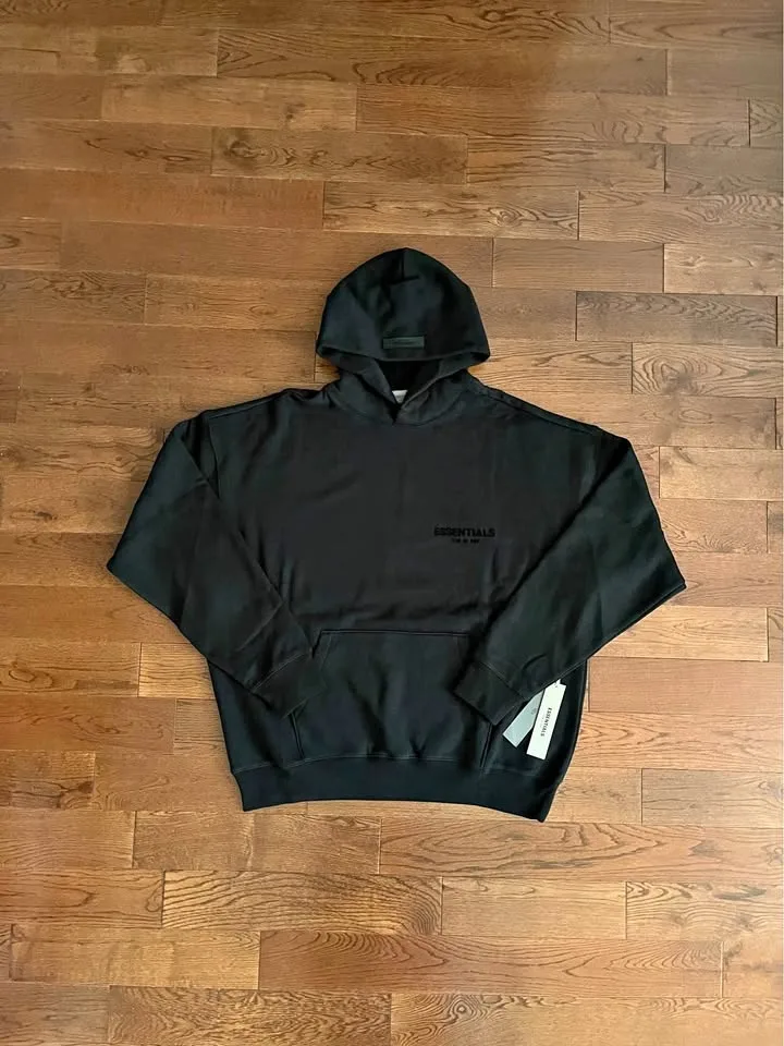 Black Essentials Hoodie (Medium)