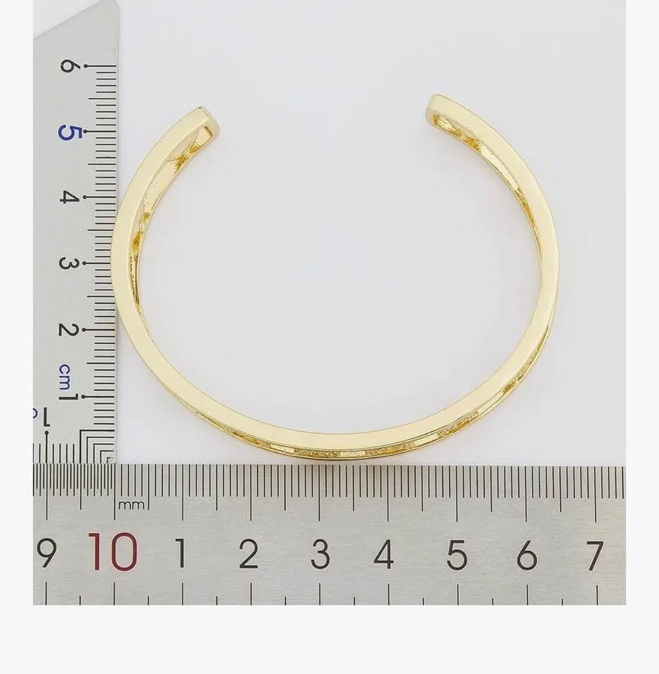 14 K gold plated MAMA letter bangle image indicator(4)