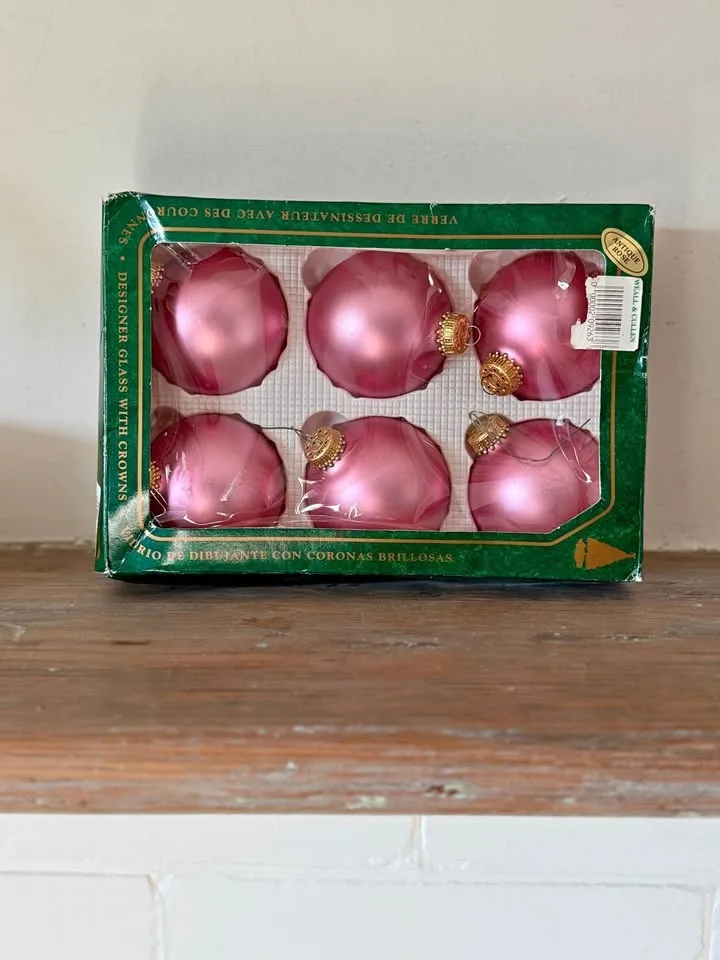 Vintage set of 6 Christmas by Krebs ornaments