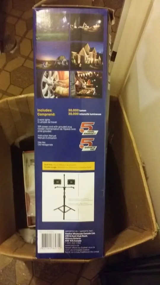 Brand New LED Twin Work Light with Strong Tripod in Orginal Box image indicator(2)