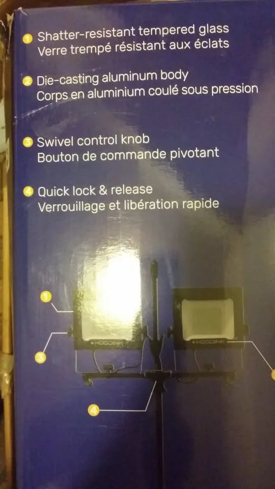 Brand New LED Twin Work Light with Strong Tripod in Orginal Box image indicator(4)