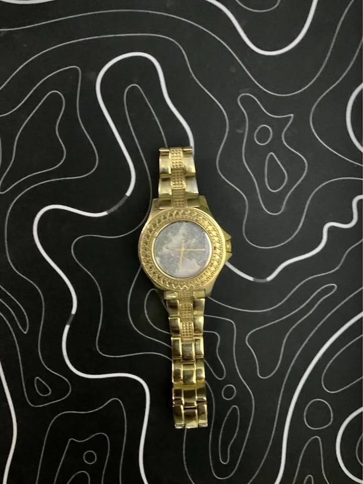 Gold Plated Real Diamond Swiss Master Watch O.B.O