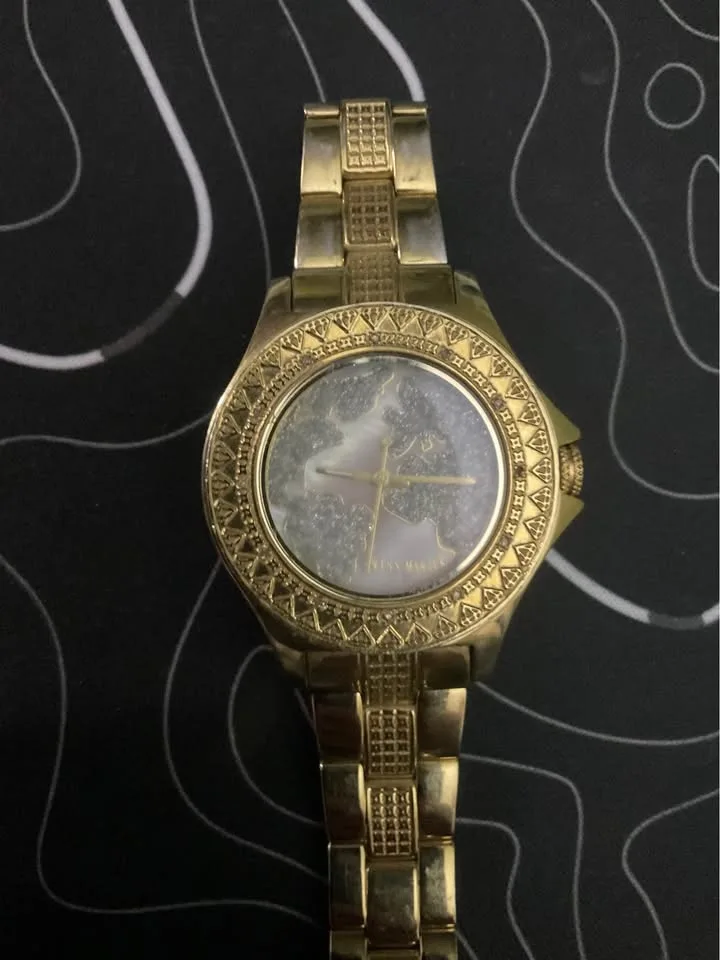 Gold Plated Real Diamond Swiss Master Watch O.B.O image indicator(2)