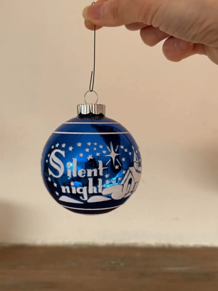 Vintage Christmas Ornaments - Set of 7 Blown Glass Balls, Retro image indicator(7)