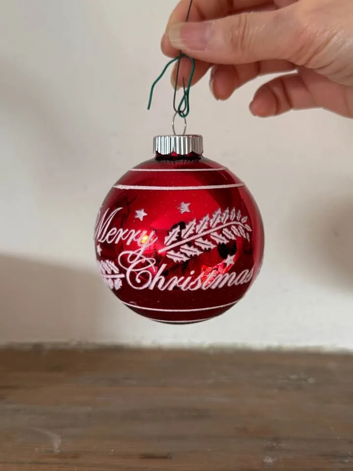 Vintage Christmas Ornaments - Set of 7 Blown Glass Balls, Retro image indicator(8)