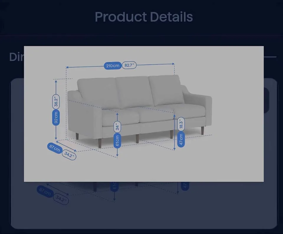 Sofa / With Ottoman image indicator(2)