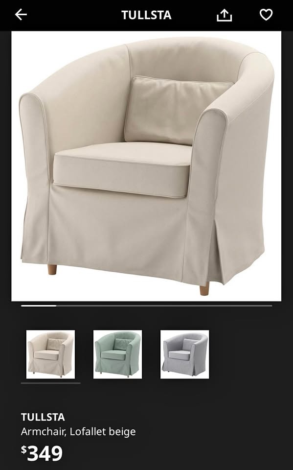 Ikea TULLSTA arm chair white