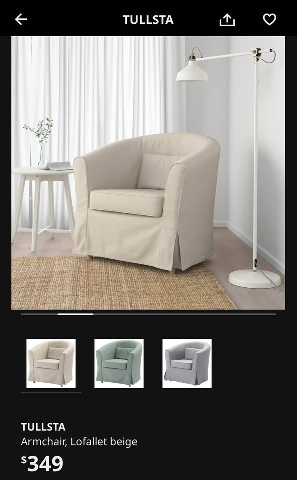 Ikea TULLSTA arm chair white - photo 2