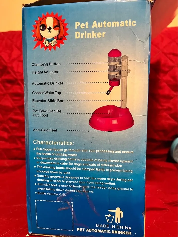 Water and food feeder for pet image indicator(2)