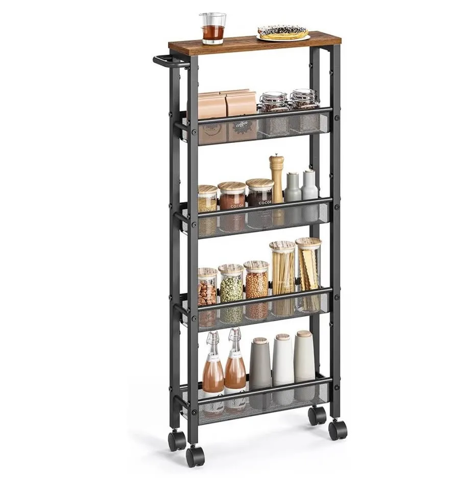 VASAGLE Slim Rolling Cart – NEW (Never Assembled!) image indicator(6)