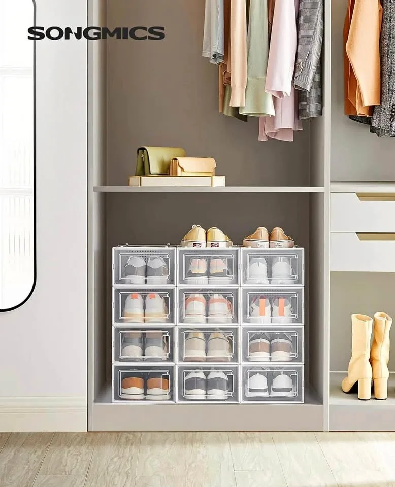 SONGMICS Shoe Boxes – Pack of 12 – Brand New