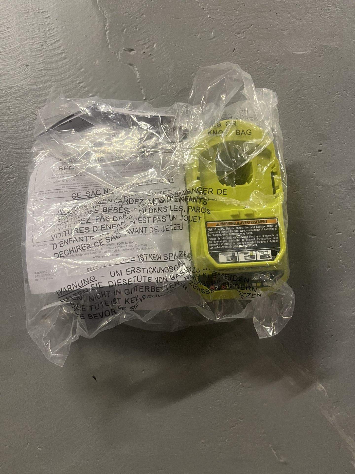 NEW Ryobi One + Lithium Ion Charger 18 V 6ft Cord PCG002
