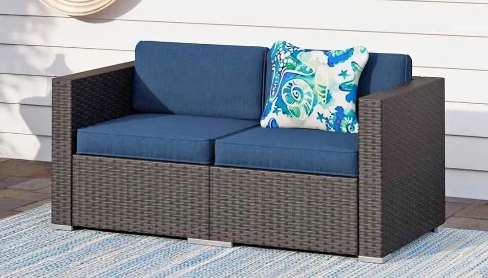 Mcgahan 59'' Wicker Outdoor Loveseat