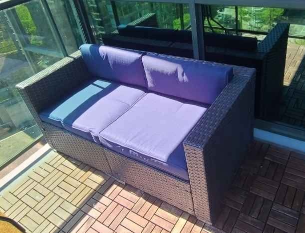 Mcgahan 59'' Wicker Outdoor Loveseat - photo 3