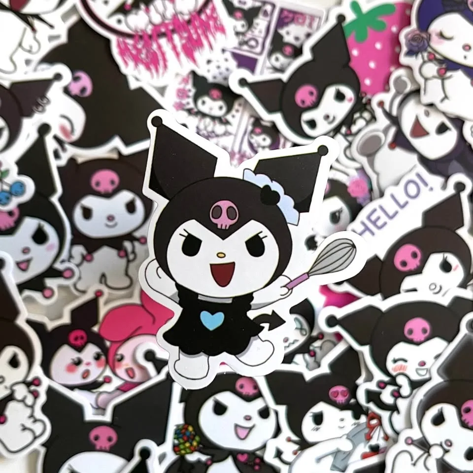 Pack of 50 Cute Kuromi Stickers image indicator(5)