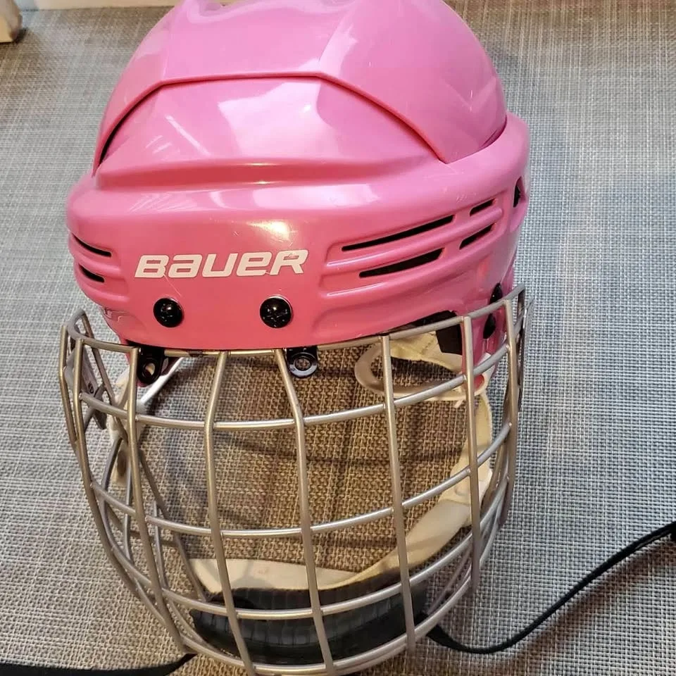 Bauer Pink Hockey Helmet For Girl with face Guard