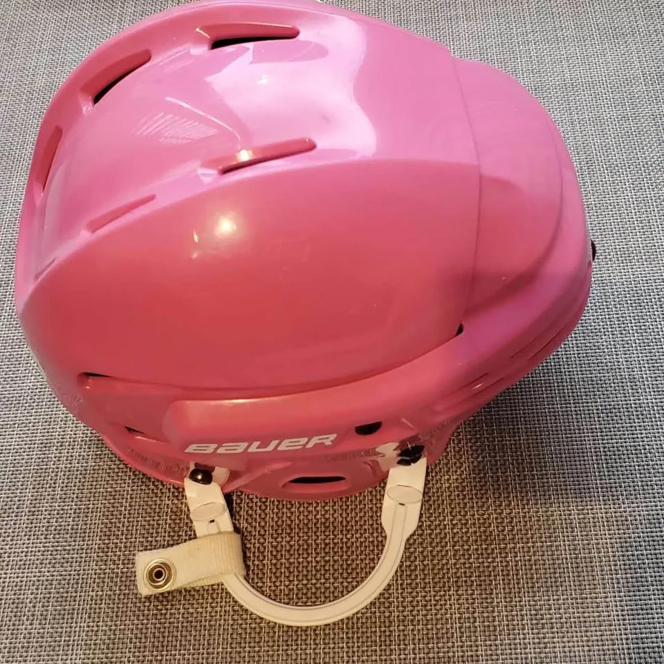 Bauer Pink Hockey Helmet For Girl with face Guard image indicator(2)