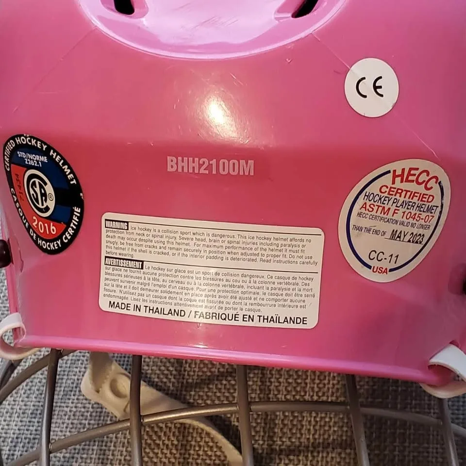 Bauer Pink Hockey Helmet For Girl with face Guard image indicator(5)