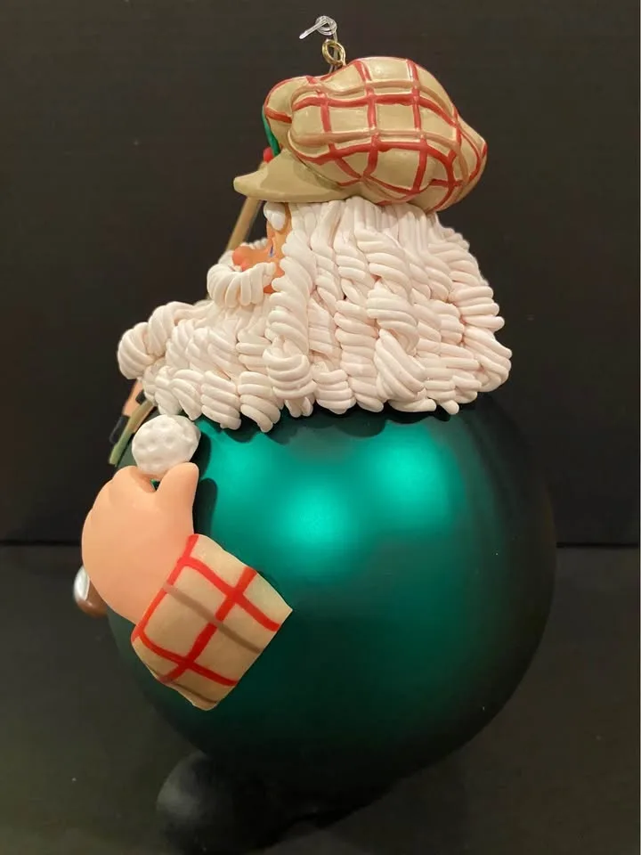 Vintage Golfing Santa Glass Ornament, by Department 56 image indicator(2)
