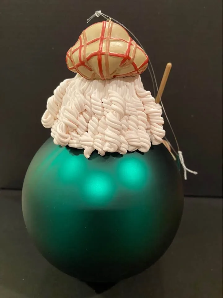 Vintage Golfing Santa Glass Ornament, by Department 56 image indicator(3)