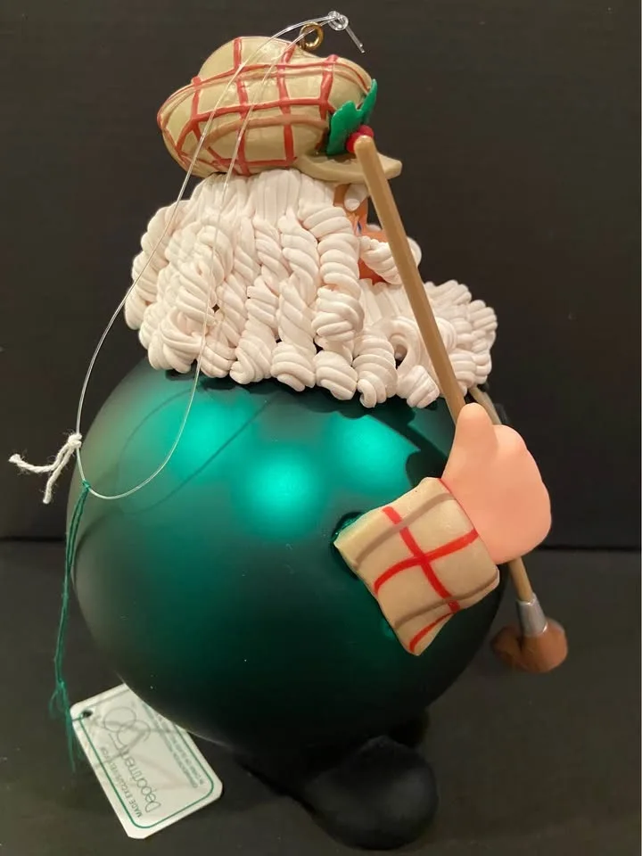 Vintage Golfing Santa Glass Ornament, by Department 56 image indicator(4)
