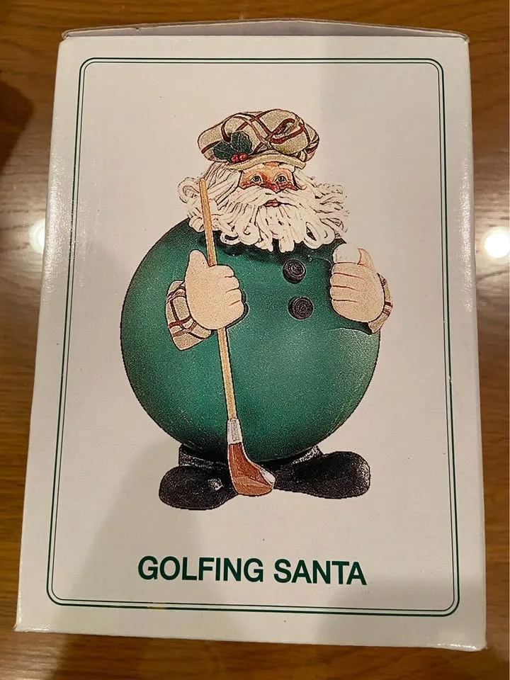 Vintage Golfing Santa Glass Ornament, by Department 56 image indicator(6)