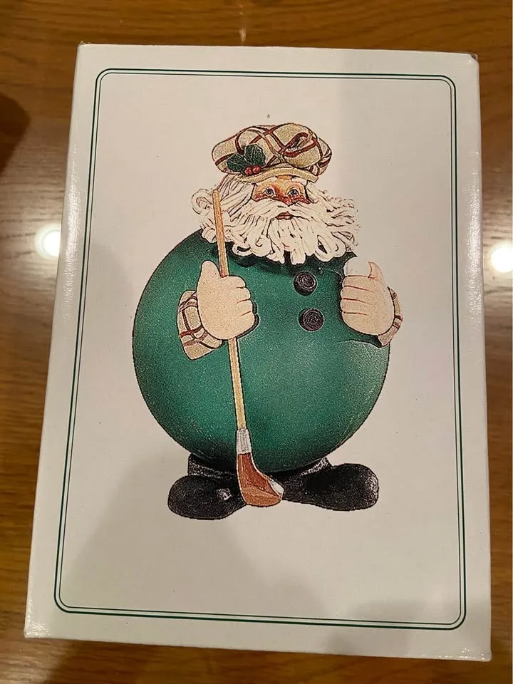 Vintage Golfing Santa Glass Ornament, by Department 56 image indicator(8)