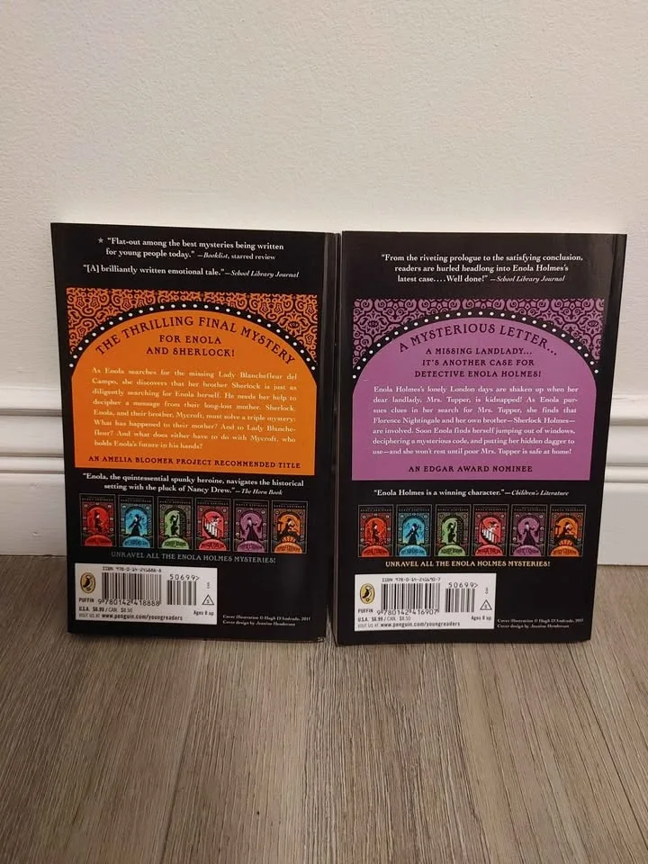 Enola Holmes Mystery Books - $12 for both image indicator(2)