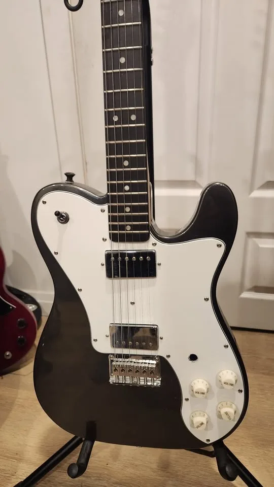 $350 Squier Telecaster Deluxe - Charcoal Frost Metallic image indicator(3)