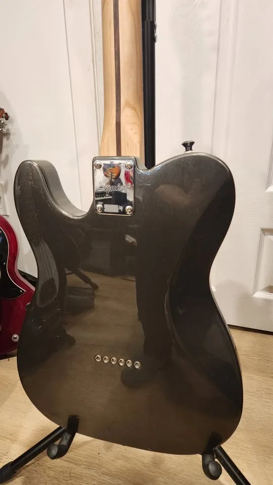 $350 Squier Telecaster Deluxe - Charcoal Frost Metallic image indicator(7)