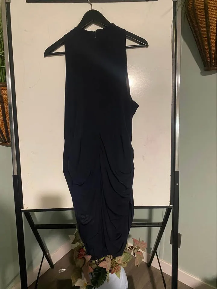 Le Château Elegant Navy Draped Cocktail Dress - Size XL $65/OBO image indicator(3)