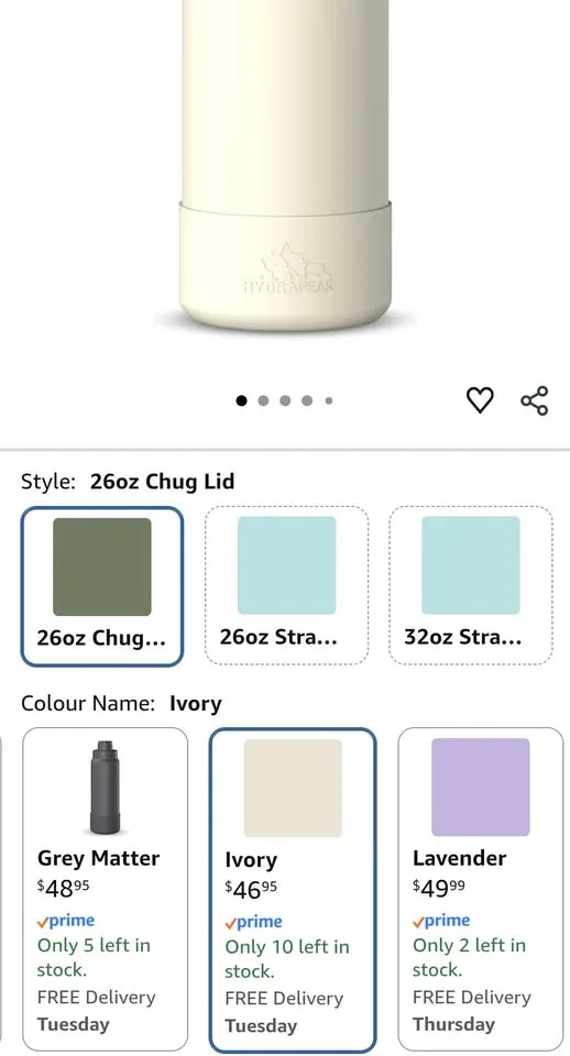 Hydrapeak 26oz Sports Water Bottle (BNIB, 24 Hours Cold) image indicator(3)