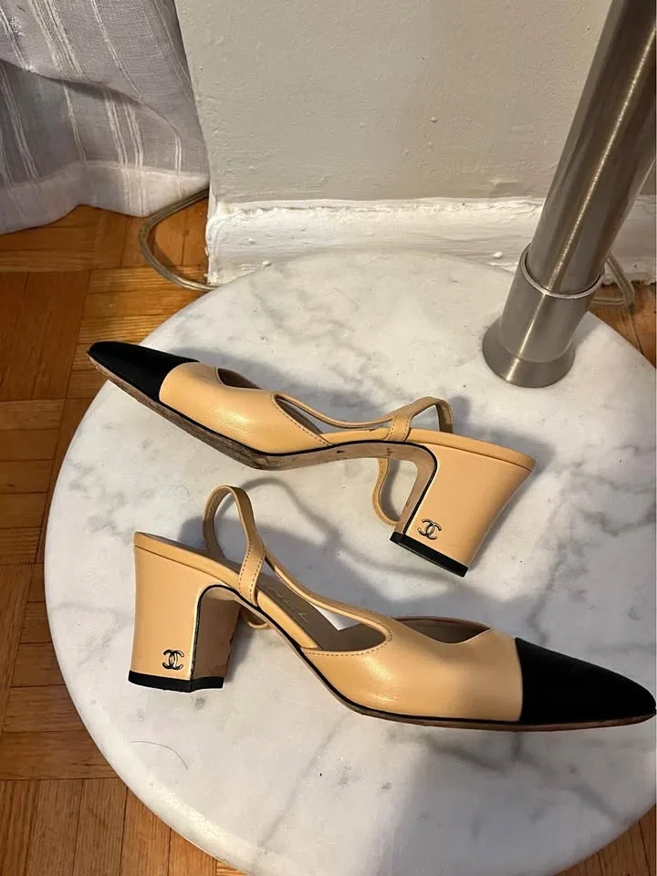 Chanel slingbacks 36.5