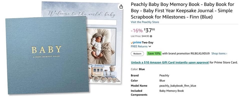 NEW~ Baby First Year Milestone Scrapbook – Perfect Gift - photo 5