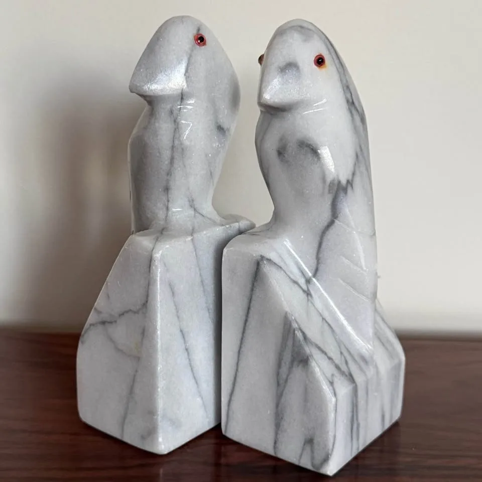 Vintage Alabaster Bookends image indicator(2)