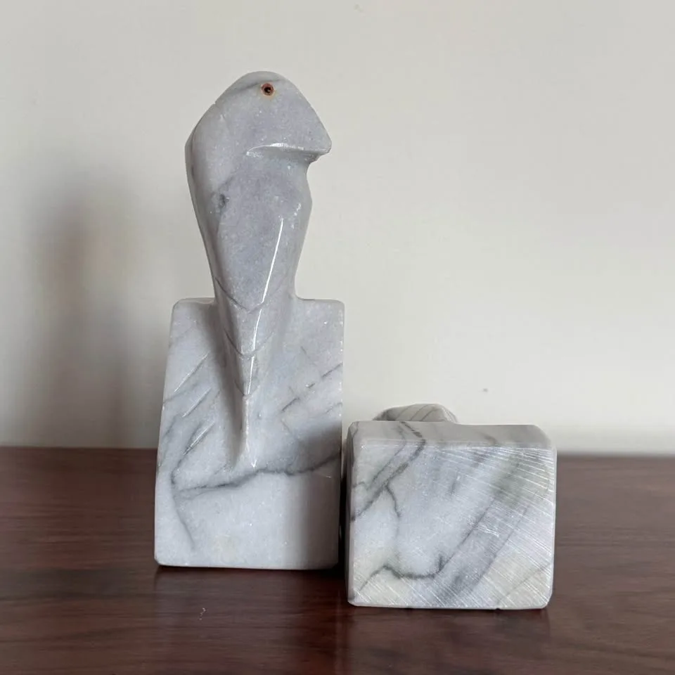 Vintage Alabaster Bookends image indicator(3)