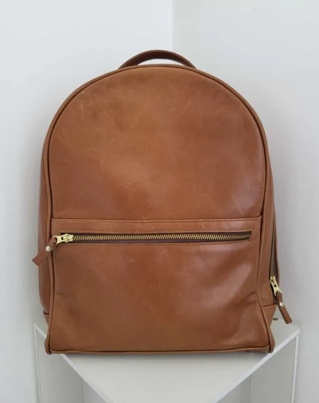 100% Genuine Leather Backpack - Made in Canada