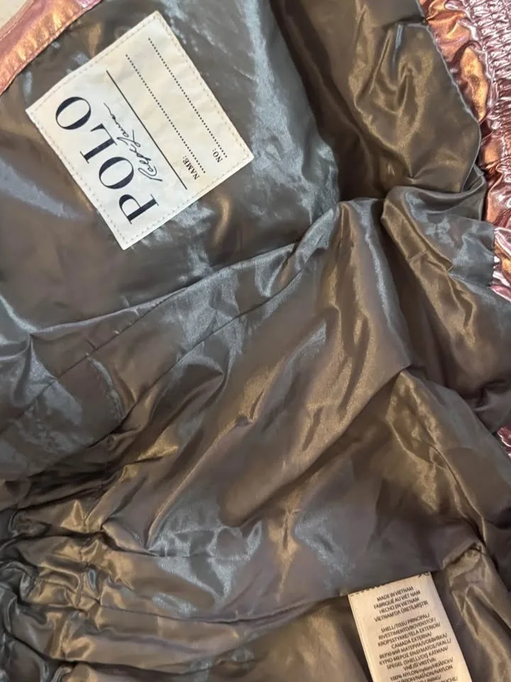 Polo Ralph Lauren Metallic Down Hooded Long Jacket image indicator(3)