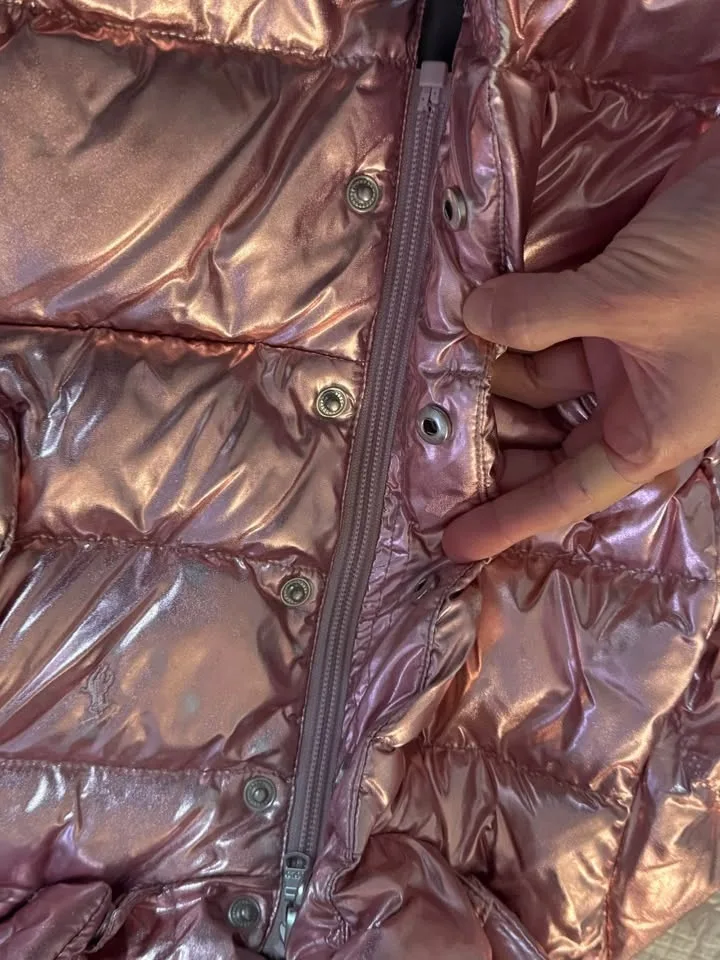 Polo Ralph Lauren Metallic Down Hooded Long Jacket image indicator(5)