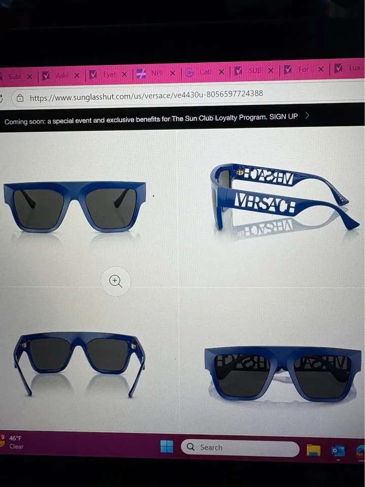 Gucci, Prada, Versace and ray ban round reverse sunglasses image indicator(3)