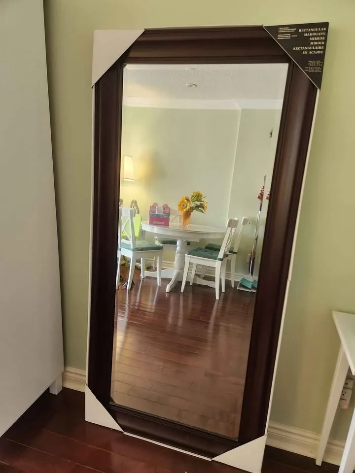 Mohgany coloured Large floor Mirror 32.32" x 65.32" image indicator(2)