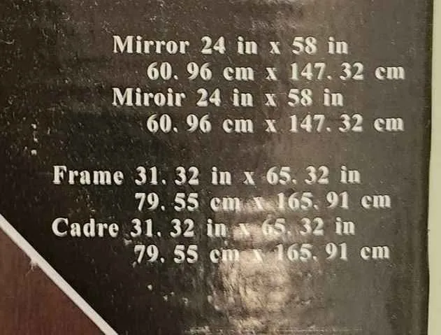 Mohgany coloured Large floor Mirror 32.32" x 65.32" image indicator(5)