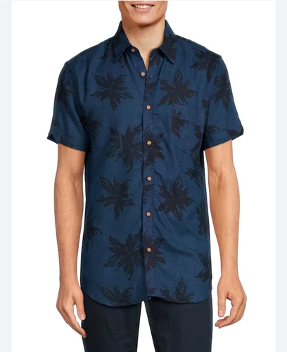 Ben Sherman floral linen blend button down shirt L - photo 5