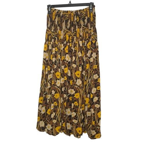 Rebecca Taylor Daphne Fleur Mesh Midi Skirt sz XS