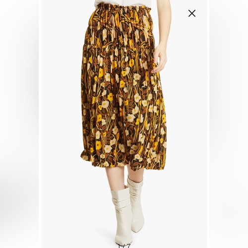 Rebecca Taylor Daphne Fleur Mesh Midi Skirt sz XS - photo 5