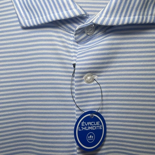 Ralph Lauren Blue and White Striped Pro Fit Polo Shirt sz XL - photo 2