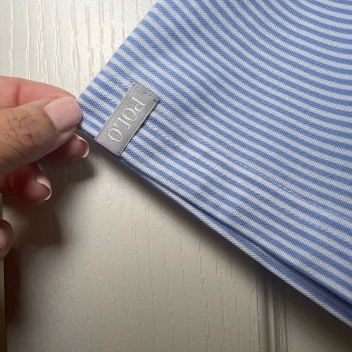 Ralph Lauren Blue and White Striped Pro Fit Polo Shirt sz XL - photo 3