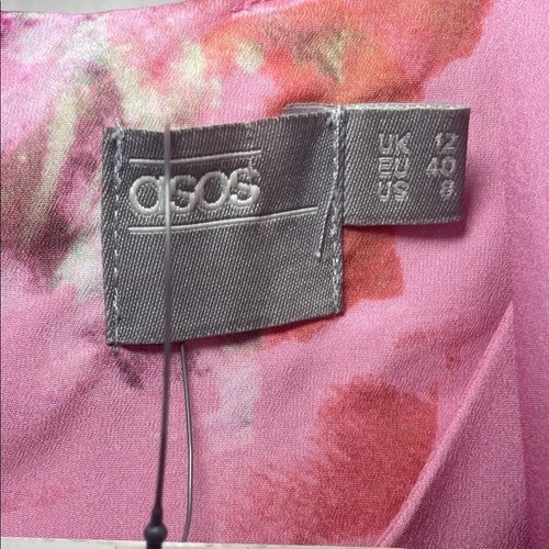 ASOS Vibrant Pink Floral Print Jumpsuit sz 8 - photo 2
