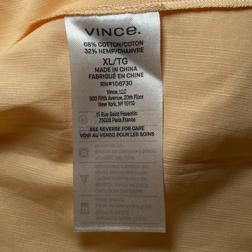 Vince ruched tiered midi dress in peach sz XL - photo 5